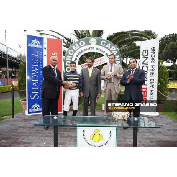 Francesco Dettori on Konkan wins the Premio Jebel Ali racecourse Rome, Capannelle racecourse,11th may 2014 photo Stefano Grasso