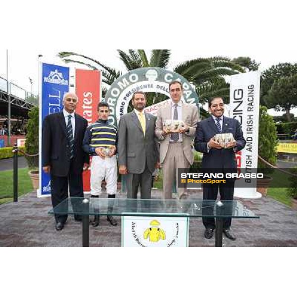 Francesco Dettori on Konkan wins the Premio Jebel Ali racecourse Rome, Capannelle racecourse,11th may 2014 photo Stefano Grasso