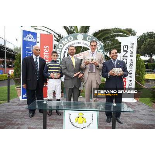 Francesco Dettori on Konkan wins the Premio Jebel Ali racecourse Rome, Capannelle racecourse,11th may 2014 photo Stefano Grasso