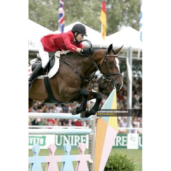 Christina Liebherr on L.B. No Mercy, 2nd classified at Fei European Championship San Patrignano 2005 San Patrignano 24th july 2005 ph. Stefano Grasso