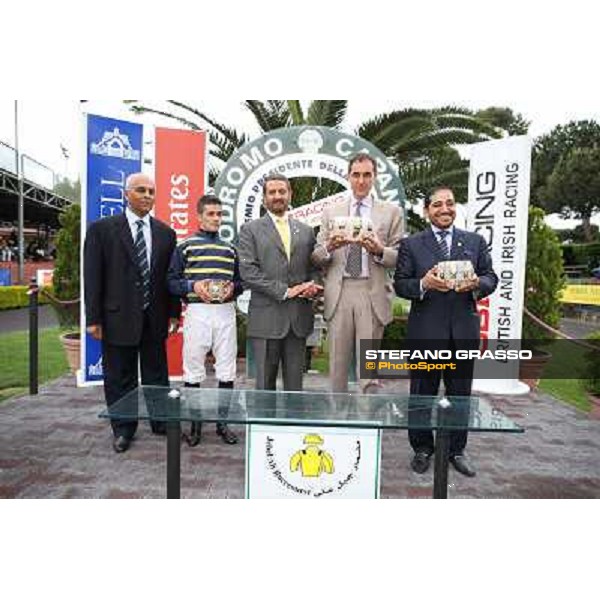 Francesco Dettori on Konkan wins the Premio Jebel Ali racecourse Rome, Capannelle racecourse,11th may 2014 photo Stefano Grasso