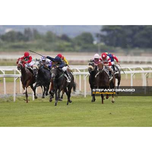 Francesco Dettori on Konkan wins the Premio Jebel Ali racecourse Rome, Capannelle racecourse,11th may 2014 photo Stefano Grasso