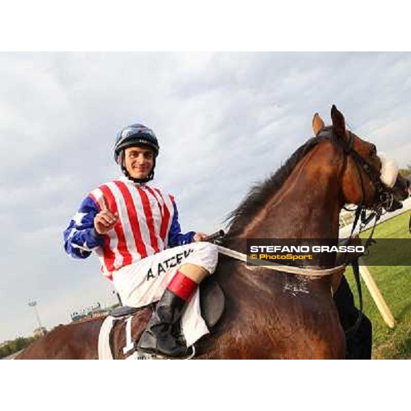 Andrea Atzeni on Cospirator wins the Premio Naip Stakes Rome, Capannelle racecourse,11th may 2014 photo Stefano Grasso