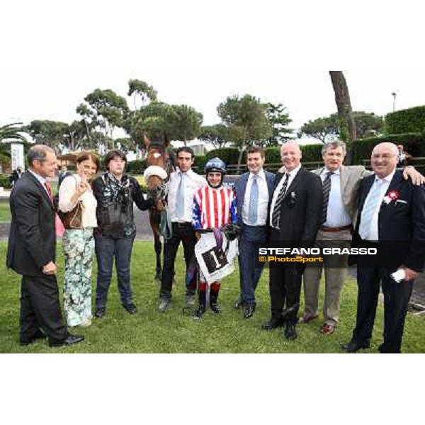 Andrea Atzeni on Cospirator wins the Premio Naip Stakes Rome, Capannelle racecourse,11th may 2014 photo Stefano Grasso