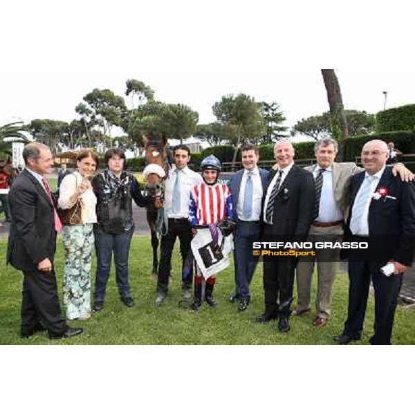 Andrea Atzeni on Cospirator wins the Premio Naip Stakes Rome, Capannelle racecourse,11th may 2014 photo Stefano Grasso