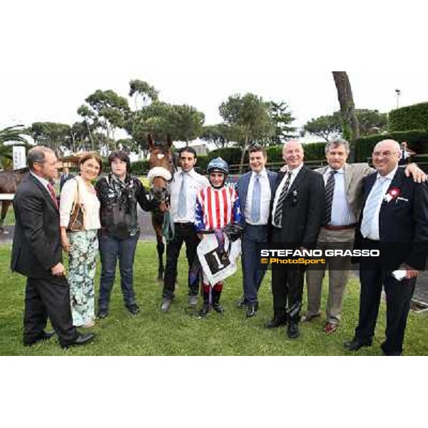 Andrea Atzeni on Cospirator wins the Premio Naip Stakes Rome, Capannelle racecourse,11th may 2014 photo Stefano Grasso