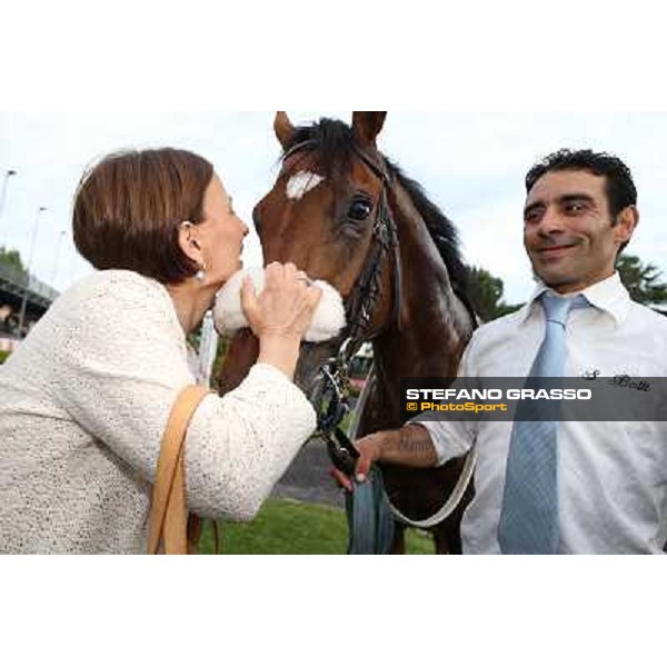 Andrea Atzeni on Cospirator wins the Premio Naip Stakes Rome, Capannelle racecourse,11th may 2014 photo Stefano Grasso