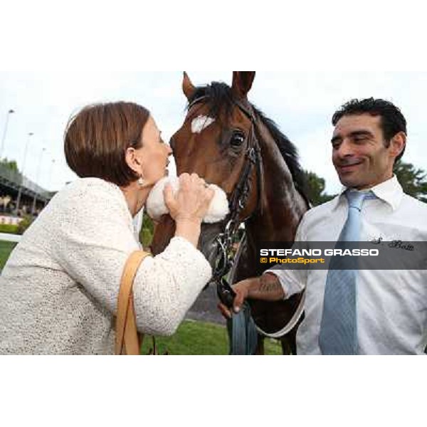 Andrea Atzeni on Cospirator wins the Premio Naip Stakes Rome, Capannelle racecourse,11th may 2014 photo Stefano Grasso