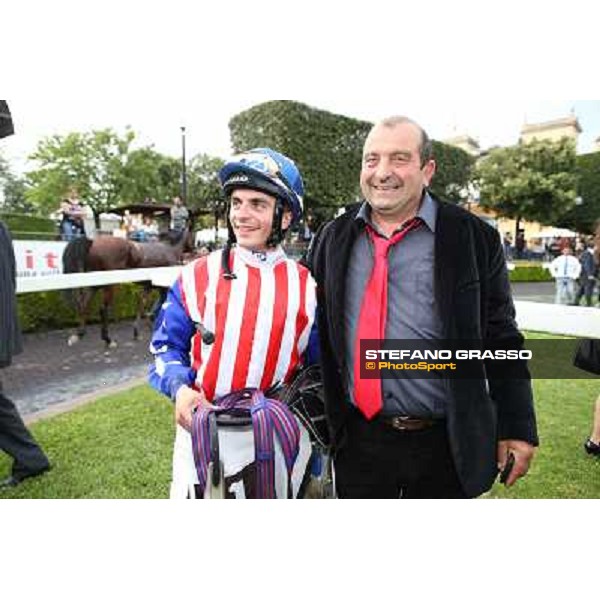 Andrea Atzeni on Cospirator wins the Premio Naip Stakes Rome, Capannelle racecourse,11th may 2014 photo Stefano Grasso