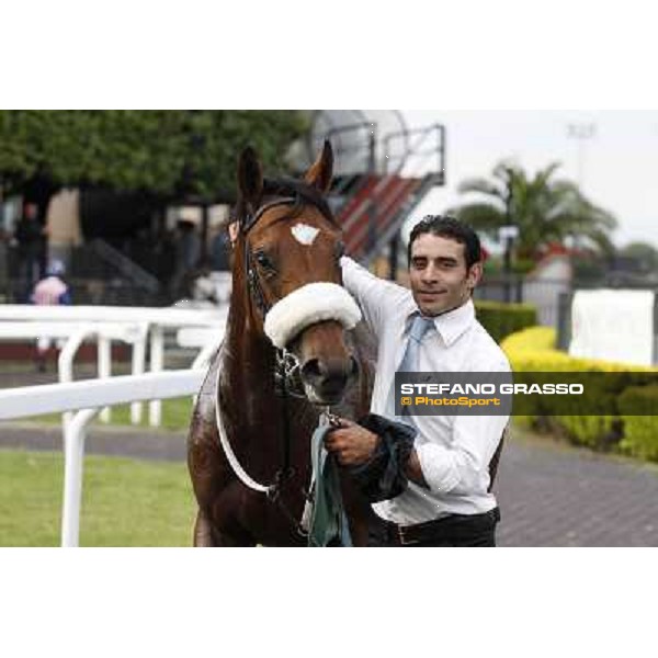 Andrea Atzeni on Cospirator wins the Premio Naip Stakes Rome, Capannelle racecourse,11th may 2014 photo Stefano Grasso