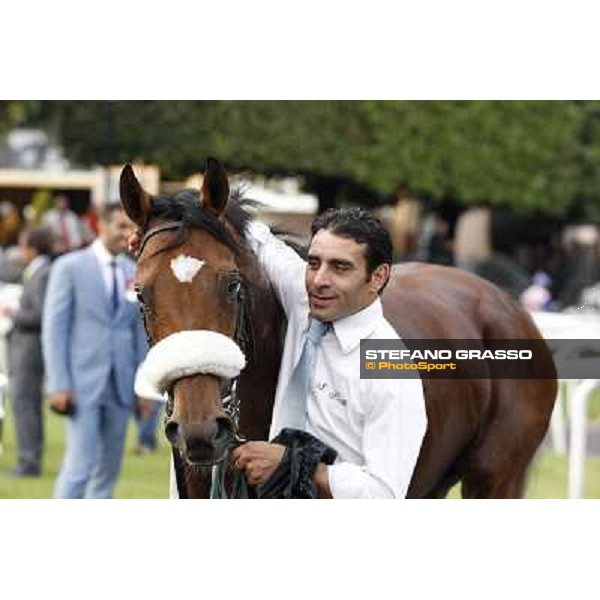 Andrea Atzeni on Cospirator wins the Premio Naip Stakes Rome, Capannelle racecourse,11th may 2014 photo Stefano Grasso