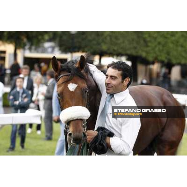 Andrea Atzeni on Cospirator wins the Premio Naip Stakes Rome, Capannelle racecourse,11th may 2014 photo Stefano Grasso