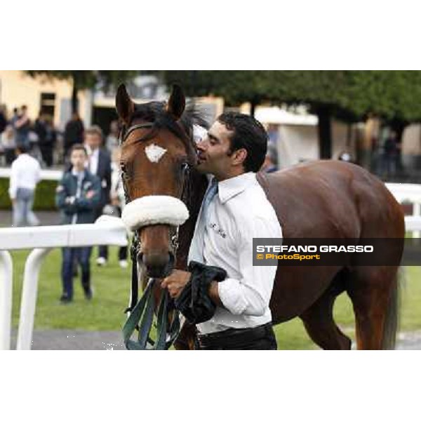 Andrea Atzeni on Cospirator wins the Premio Naip Stakes Rome, Capannelle racecourse,11th may 2014 photo Stefano Grasso