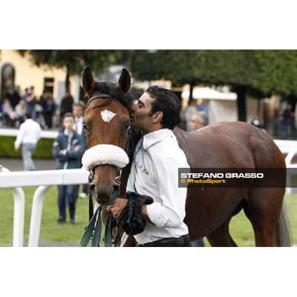 Andrea Atzeni on Cospirator wins the Premio Naip Stakes Rome, Capannelle racecourse,11th may 2014 photo Stefano Grasso