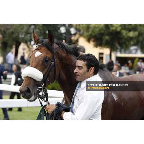 Andrea Atzeni on Cospirator wins the Premio Naip Stakes Rome, Capannelle racecourse,11th may 2014 photo Stefano Grasso