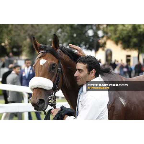 Andrea Atzeni on Cospirator wins the Premio Naip Stakes Rome, Capannelle racecourse,11th may 2014 photo Stefano Grasso