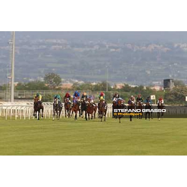 Andrea Atzeni on Cospirator wins the Premio Naip Stakes Rome, Capannelle racecourse,11th may 2014 photo Stefano Grasso