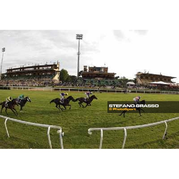 Andrea Atzeni on Cospirator wins the Premio Naip Stakes Rome, Capannelle racecourse,11th may 2014 photo Stefano Grasso