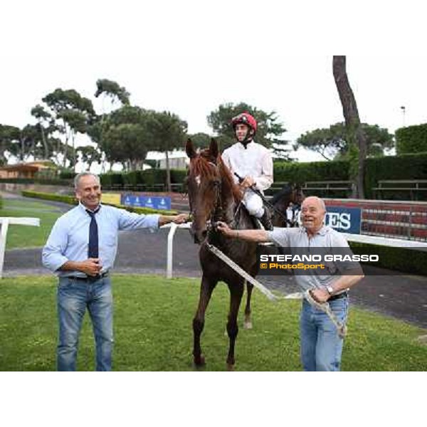 Gavino Sanna on Sibillina - PSA wins the Premio Madjani Shadwell Arabian Stakes Rome, Capannelle racecourse,11th may 2014 photo Stefano Grasso