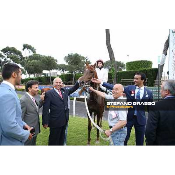 Gavino Sanna on Sibillina - PSA wins the Premio Madjani Shadwell Arabian Stakes Rome, Capannelle racecourse,11th may 2014 photo Stefano Grasso