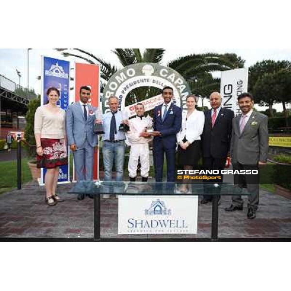 Gavino Sanna on Sibillina - PSA wins the Premio Madjani Shadwell Arabian Stakes Rome, Capannelle racecourse,11th may 2014 photo Stefano Grasso