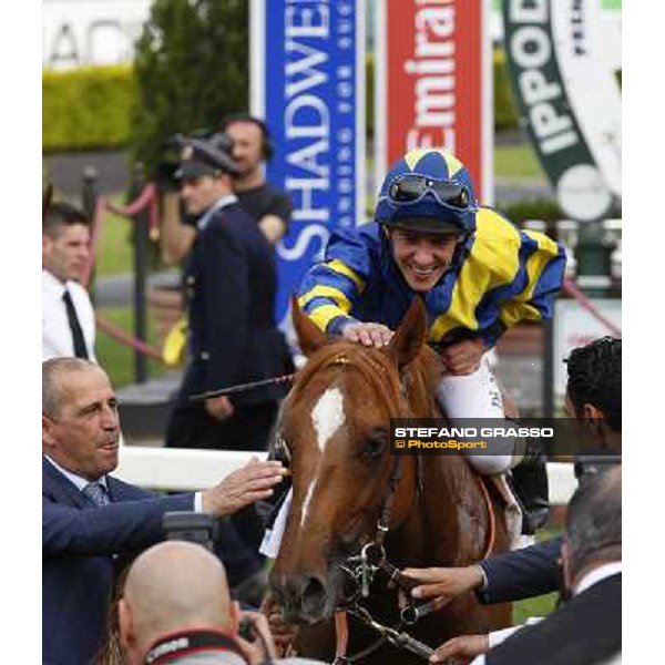 Djordje Perovic on Refuse to Bobbin Rome, Capannelle racecourse,11th may 2014 photo Domenico Savi/Grasso
