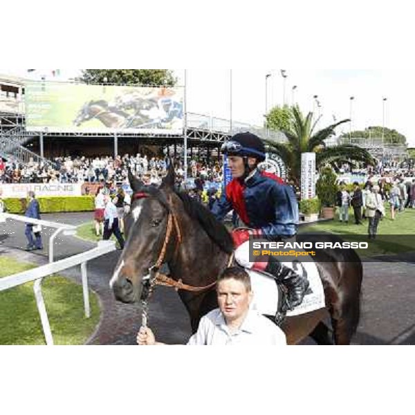 Djordje Perovic on Refuse to Bobbin wins the Premio Presidente della Repubblica GBI Racing Rome, Capannelle racecourse,11th may 2014 photo Domenico Savi/Grasso
