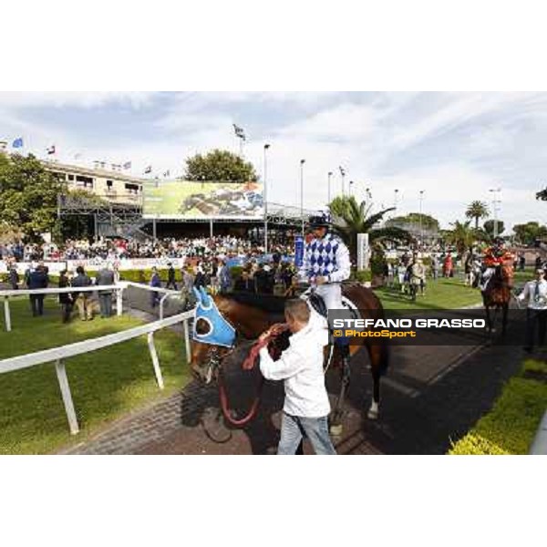 Djordje Perovic on Refuse to Bobbin wins the Premio Presidente della Repubblica GBI Racing Rome, Capannelle racecourse,11th may 2014 photo Domenico Savi/Grasso