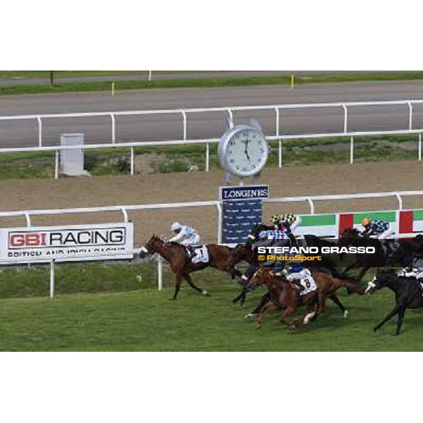 Djordje Perovic on Refuse to Bobbin wins the Premio Presidente della Repubblica GBI Racing Rome, Capannelle racecourse,11th may 2014 photo Domenico Savi/Grasso