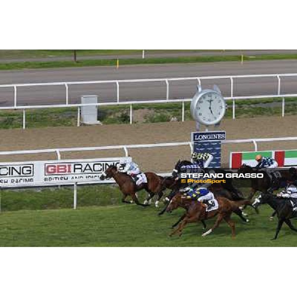 Djordje Perovic on Refuse to Bobbin wins the Premio Presidente della Repubblica GBI Racing Rome, Capannelle racecourse,11th may 2014 photo Domenico Savi/Grasso