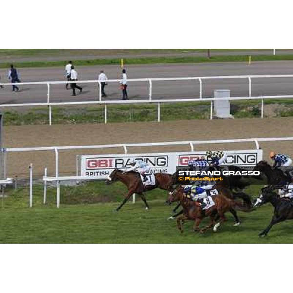 Djordje Perovic on Refuse to Bobbin wins the Premio Presidente della Repubblica GBI Racing Rome, Capannelle racecourse,11th may 2014 photo Domenico Savi/Grasso