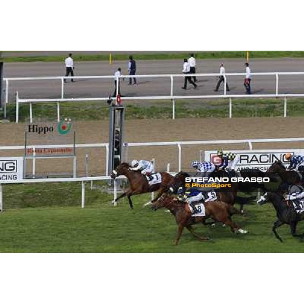 Djordje Perovic on Refuse to Bobbin wins the Premio Presidente della Repubblica GBI Racing Rome, Capannelle racecourse,11th may 2014 photo Domenico Savi/Grasso
