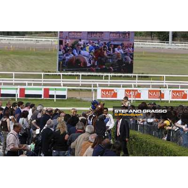 Djordje Perovic on Refuse to Bobbin wins the Premio Presidente della Repubblica GBI Racing Rome, Capannelle racecourse,11th may 2014 photo Domenico Savi/Grasso