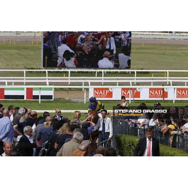 Djordje Perovic on Refuse to Bobbin wins the Premio Presidente della Repubblica GBI Racing Rome, Capannelle racecourse,11th may 2014 photo Domenico Savi/Grasso