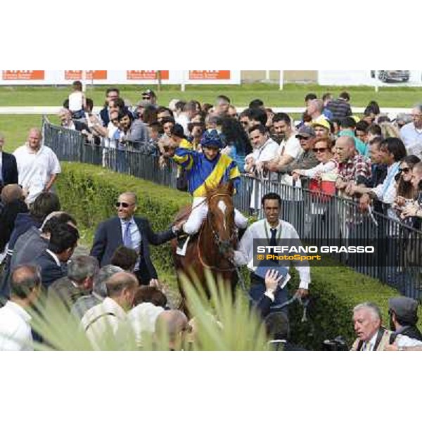 Djordje Perovic on Refuse to Bobbin wins the Premio Presidente della Repubblica GBI Racing Rome, Capannelle racecourse,11th may 2014 photo Domenico Savi/Grasso