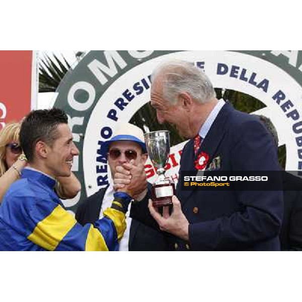 Djordje Perovic on Refuse to Bobbin wins the Premio Presidente della Repubblica GBI Racing Rome, Capannelle racecourse,11th may 2014 photo Domenico Savi/Grasso