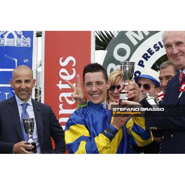 Djordje Perovic on Refuse to Bobbin wins the Premio Presidente della Repubblica GBI Racing Rome, Capannelle racecourse,11th may 2014 photo Domenico Savi/Grasso