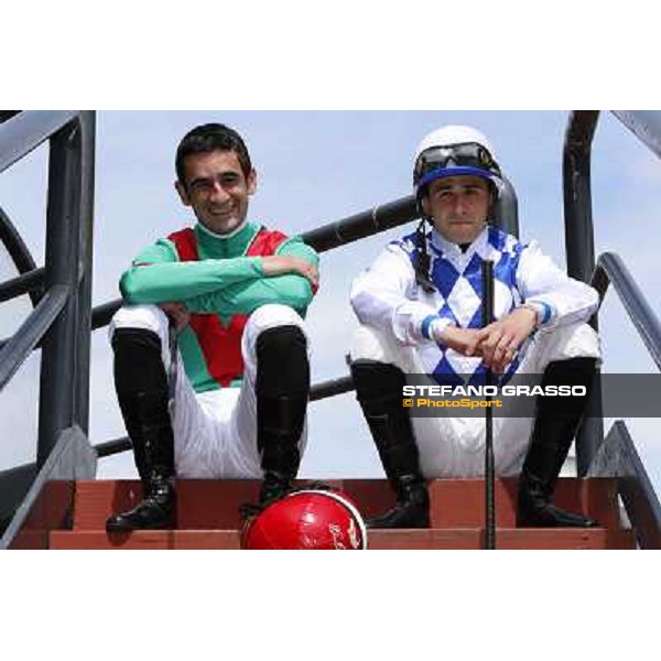 Fabio Branca and Francesco Dettori Rome, Capannelle racecourse,11th may 2014 photo Domenico Savi/Grasso
