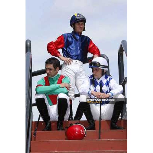 Fabio Branca ,Francesco Dettori and Germano Marcelli Rome, Capannelle racecourse,11th may 2014 photo Domenico Savi/Grasso