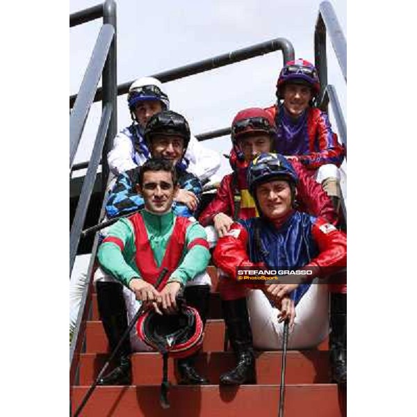 Jockeys Rome, Capannelle racecourse,11th may 2014 photo Domenico Savi/Grasso