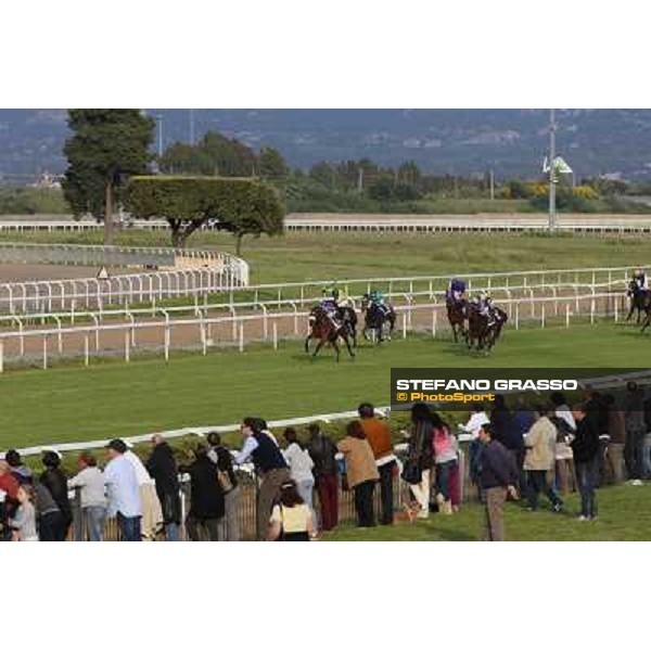 Andrea Atzeni on Cospirator wins the Premio Naip Stakes Rome, Capannelle racecourse,11th may 2014 photo Domenico Savi/Grasso