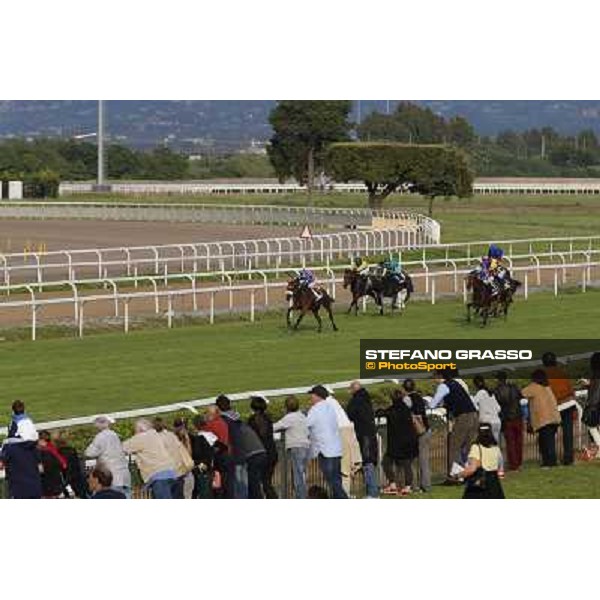 Andrea Atzeni on Cospirator wins the Premio Naip Stakes Rome, Capannelle racecourse,11th may 2014 photo Domenico Savi/Grasso