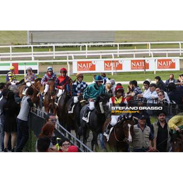 The horses of the Premio Naip Stakes return home after the race Rome, Capannelle racecourse,11th may 2014 photo Domenico Savi/Grasso