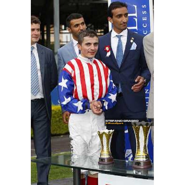 Andrea Atzeni winner of the Premio Naip Stakes Rome, Capannelle racecourse,11th may 2014 photo Domenico Savi/Grasso