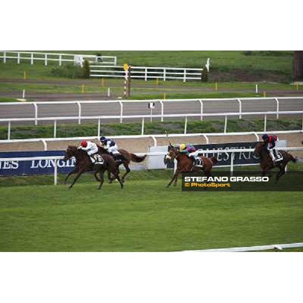 Gavino Sanna on Sibillina - PSA wins the Premio Madjani Shadwell Arabian Stakes Rome, Capannelle racecourse,11th may 2014 photo Domenico Savi/Grasso