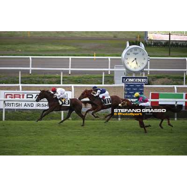 Gavino Sanna on Sibillina - PSA wins the Premio Madjani Shadwell Arabian Stakes Rome, Capannelle racecourse,11th may 2014 photo Domenico Savi/Grasso