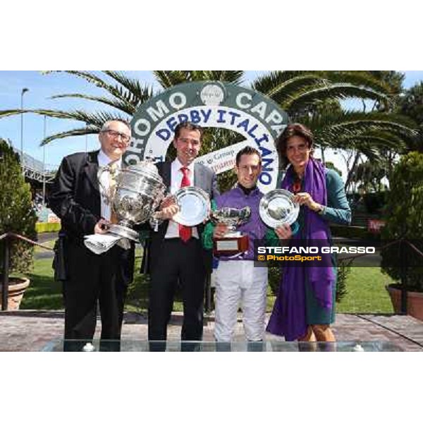 The prize giving ceremony of the Premio Carlo D\'Alessio Rome,Capannelle Racecourse,18th may 2014 ph.Stefano Grasso/HippoGroup Roma Capannelle