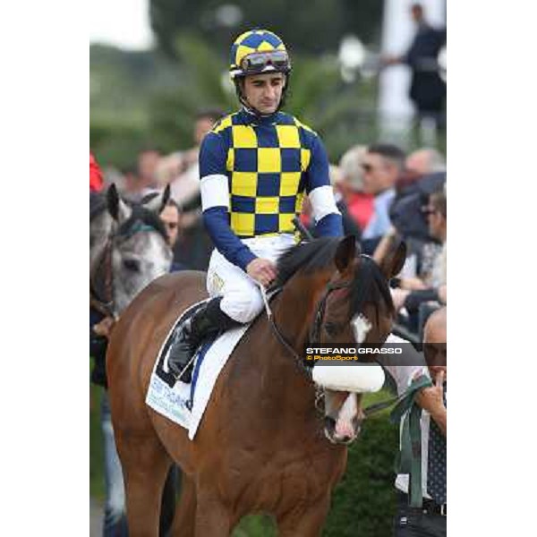 Fabio Branca on Dylan Mouth before winning the 131° Derby Italiano Rome,Capannelle Racecourse,18th may 2014 ph.Stefano Grasso/HippoGroup Roma Capannelle