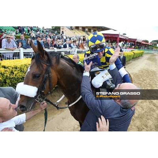 Fabio Branca on Dylan Mouth wins the 131° Derby Italiano Rome,Capannelle Racecourse,18th may 2014 ph.Stefano Grasso/HippoGroup Roma Capannelle