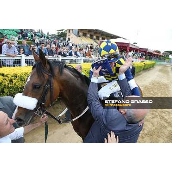 Fabio Branca on Dylan Mouth wins the 131° Derby Italiano Rome,Capannelle Racecourse,18th may 2014 ph.Stefano Grasso/HippoGroup Roma Capannelle